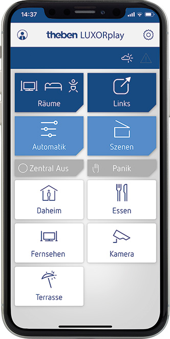 LUXORplay App Home Screen