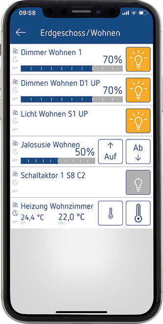 LUXORplay App Raum Screen